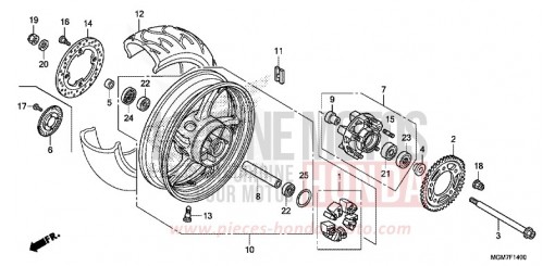 ROUE ARRIERE CB600FD de 2013